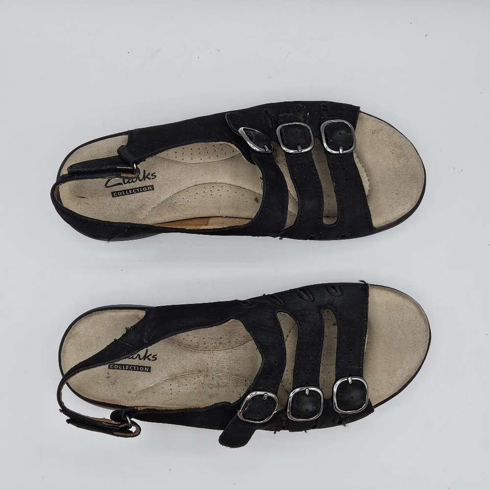 Clarks Saylie 3 strap sandals size 6 - Picture 3 of 15